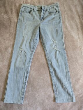 Seven7  Jeans Blue Denim Button 5-Pocket Stretch Mid Rise Womens 10